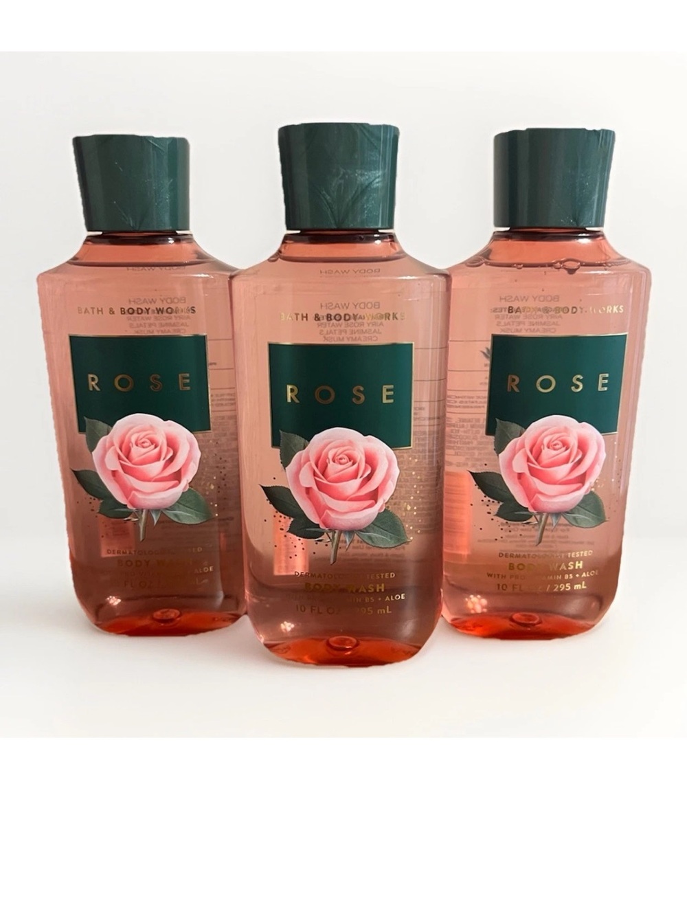 Bath & Body Works Rose Body Wash Shower Gel, Set of 3, New